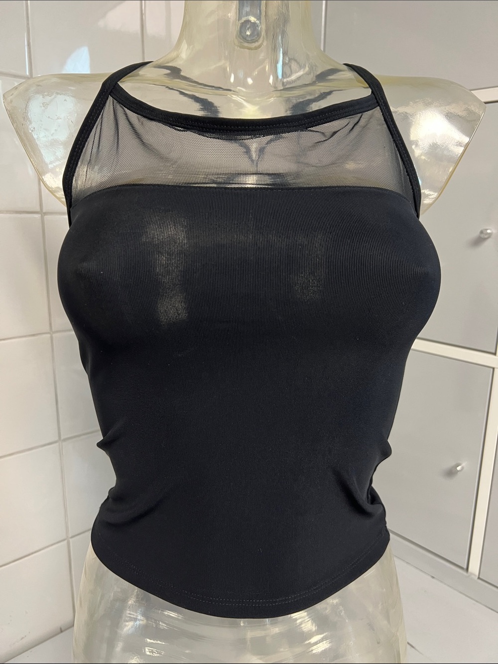 Funky Diva Mesh Inset Slinky Dance Camisole S NWOT